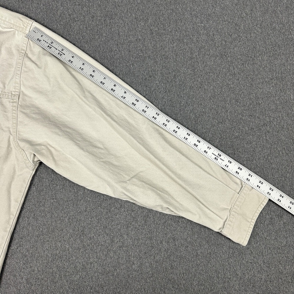 Marlboro Gear Mens Khaki Tan Long Sleeve Button Up Shirt Chest Pocket XXL - Picture 5 of 7